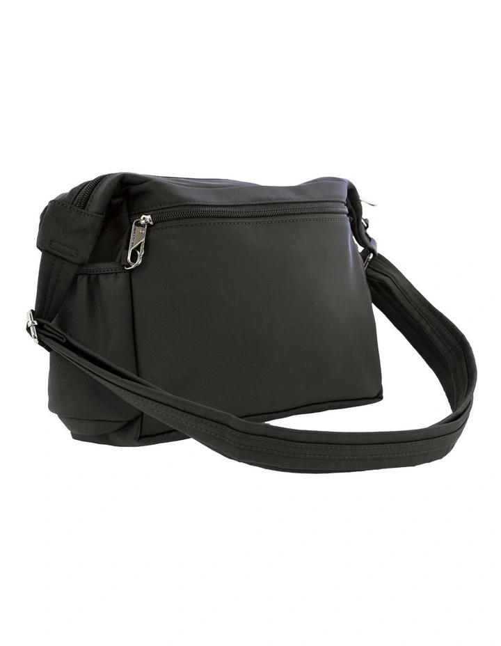 RFID Anti-Theft Nylon Crossbody in Black image 4