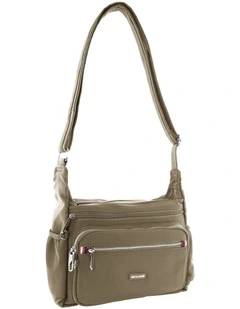RFID Anti-Theft Nylon Crossbody in Camel