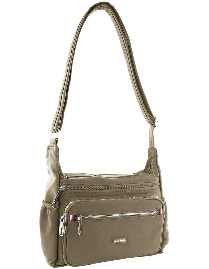 RFID Anti-Theft Nylon Crossbody in Camel image 1