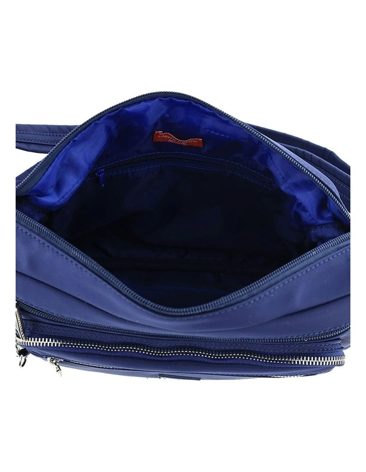 RFID Anti-Theft Nylon Crossbody in Navy image 2