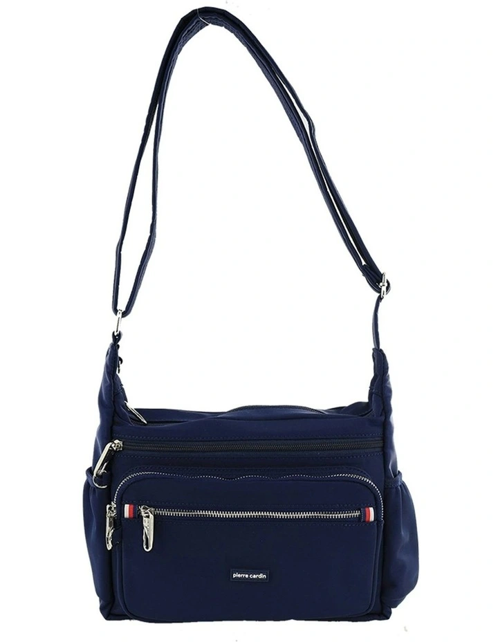RFID Anti-Theft Nylon Crossbody in Navy image 3