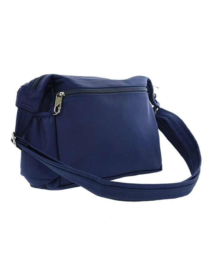 RFID Anti-Theft Nylon Crossbody in Navy image 5