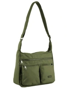 Anti-Theft Cross Body Bag in Olive