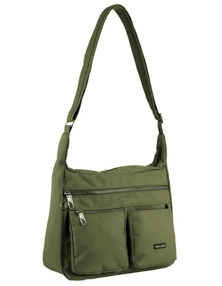 Anti-Theft Cross Body Bag in Olive image 1