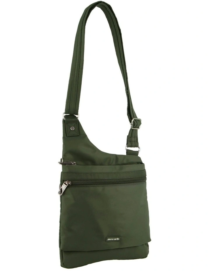 Anti-Theft Cross Body Bag in Olive image 1