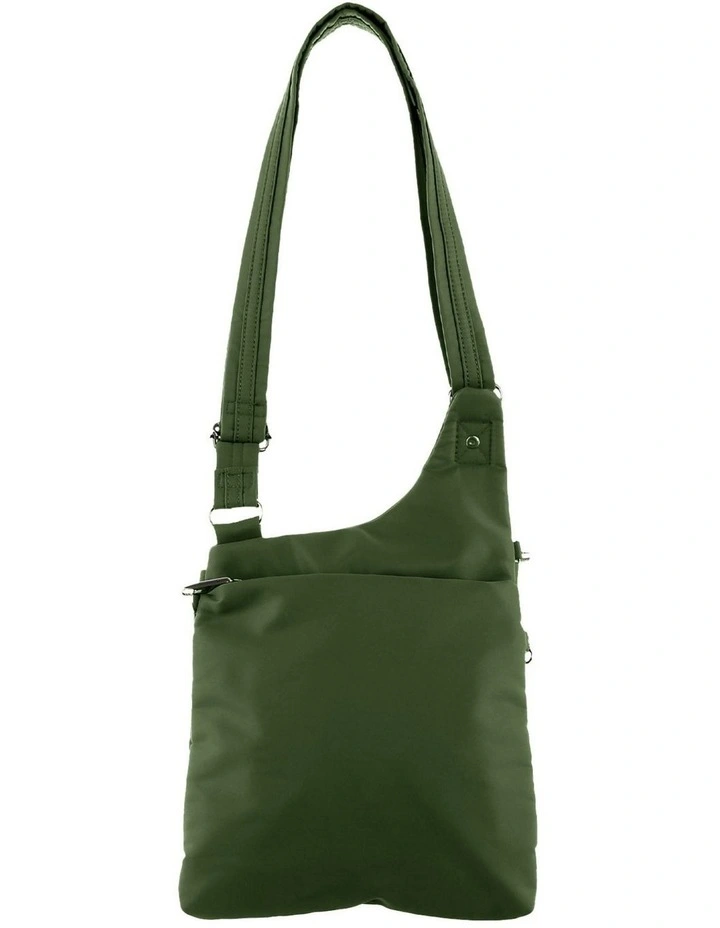 Anti-Theft Cross Body Bag in Olive image 3