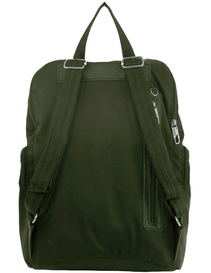 Anti-Theft Backpack in Olive image 3