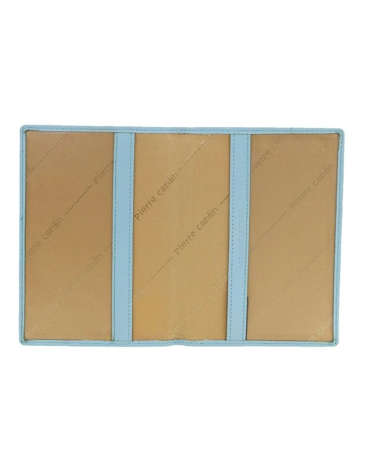 Leather Passport Wallet Cover in Aqua image 2