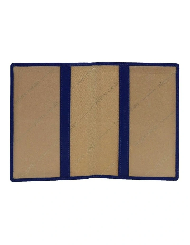 Leather Passport Wallet Cover in Blue image 2