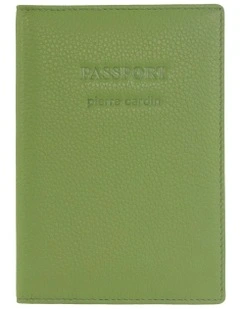 Leather Passport Wallet Cover in Jade