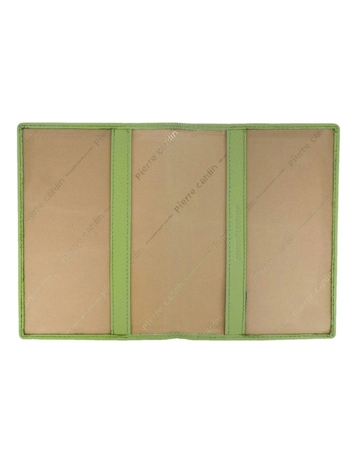 Leather Passport Wallet Cover in Jade image 2