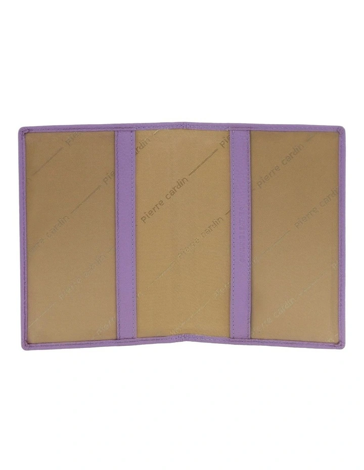 Leather Passport Wallet Cover in Lilac image 2
