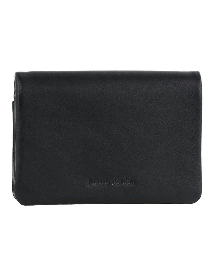 Ladies Leather Bi-Fold Wallet in Black image 1