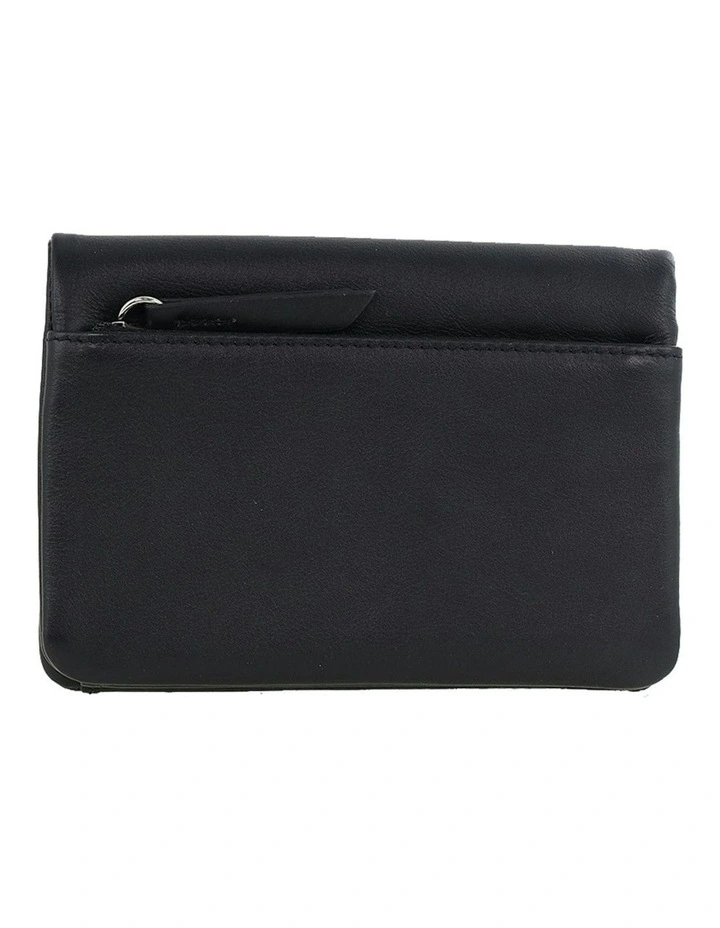 Ladies Leather Bi-Fold Wallet in Black image 3