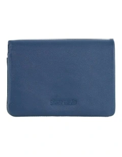 Leather Bi-Fold Wallet in Blue