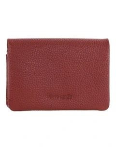 Leather Bi-Fold Wallet in Cherry