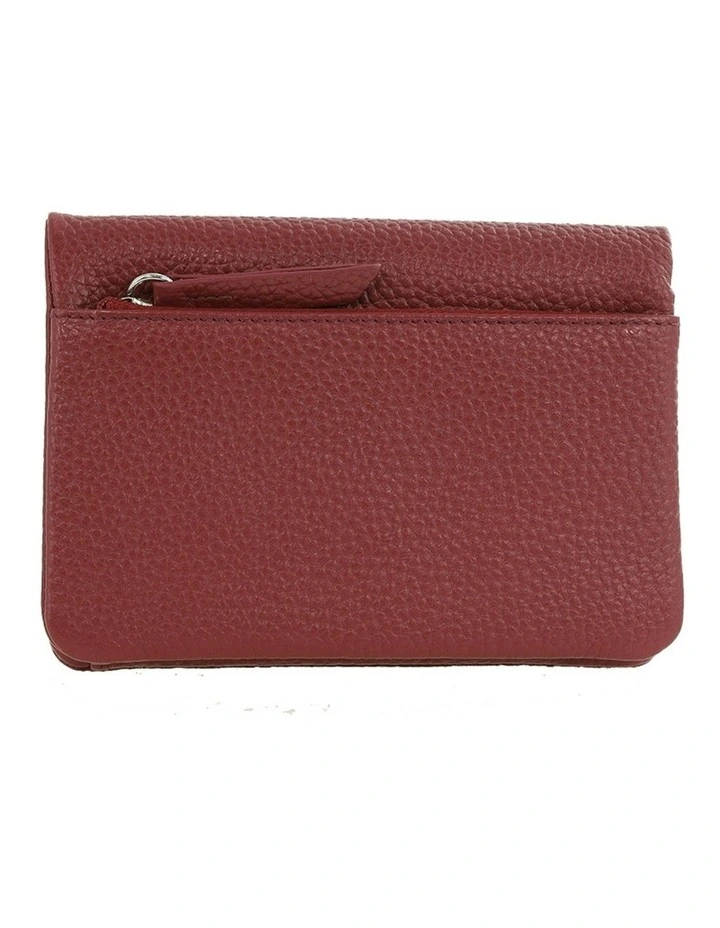 Leather Bi-Fold Wallet in Cherry image 3