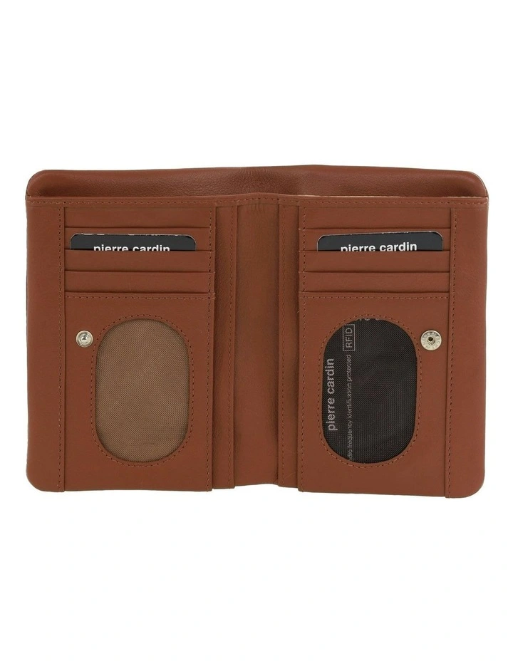 Leather Bi-Fold Wallet in Cognac image 2