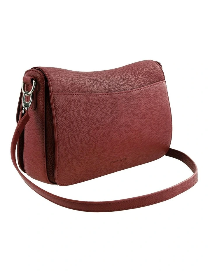 Flap Over Crossbody Bag in Red image 4