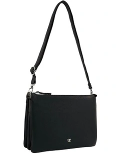 Crossbody Leather Bag in Black