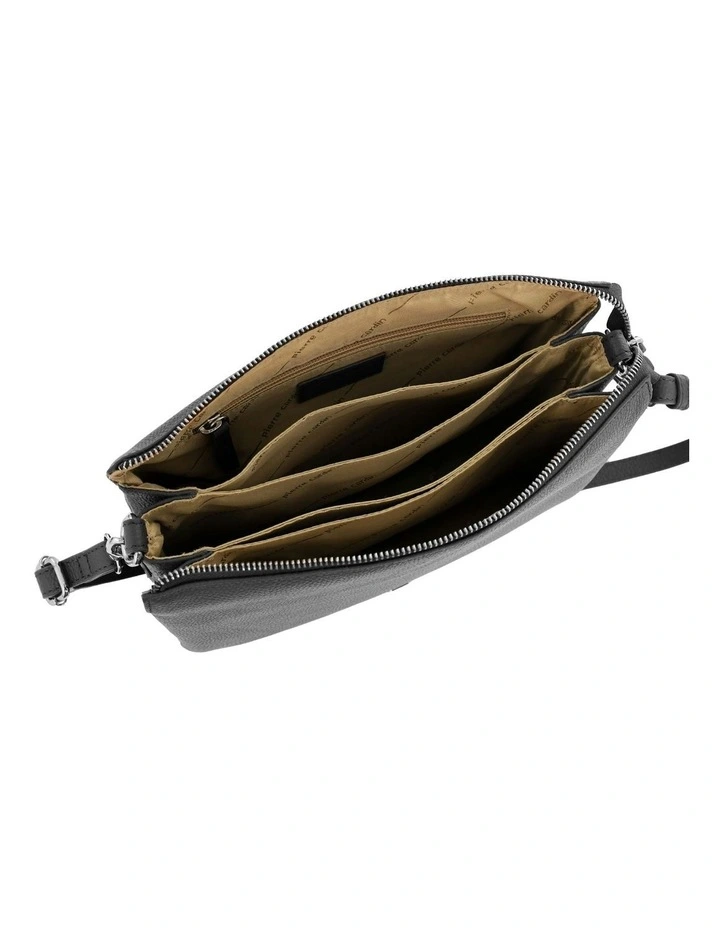 Crossbody Leather Bag in Black image 2