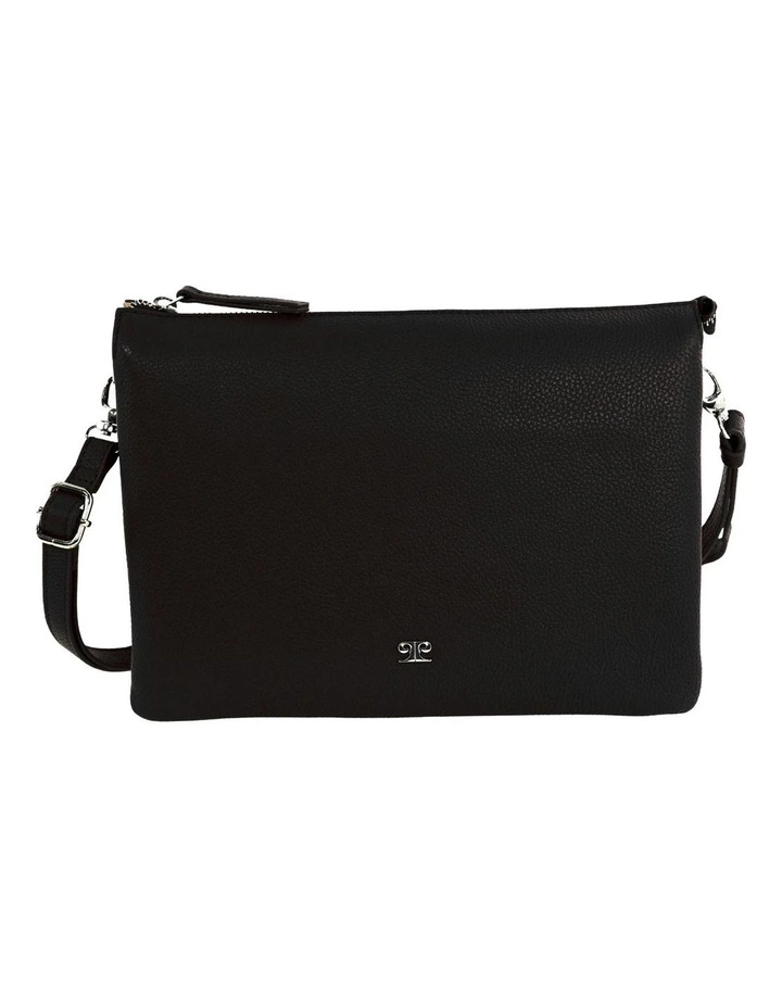 Crossbody Leather Bag in Black image 3