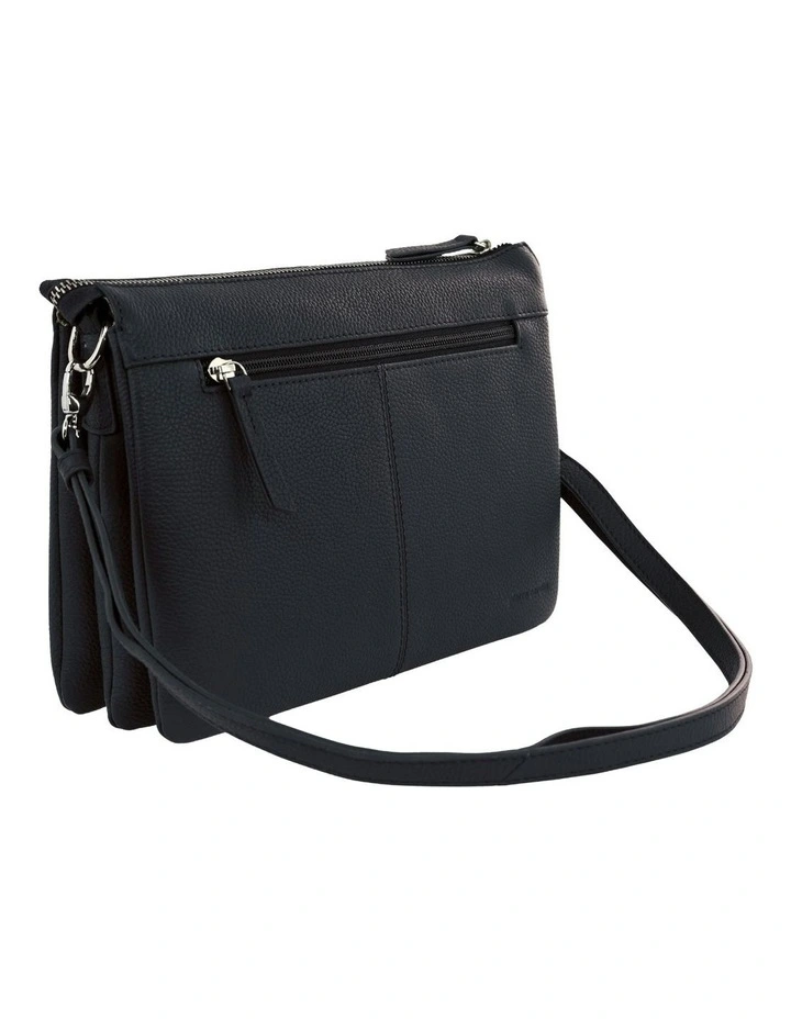 Crossbody Leather Bag in Black image 4