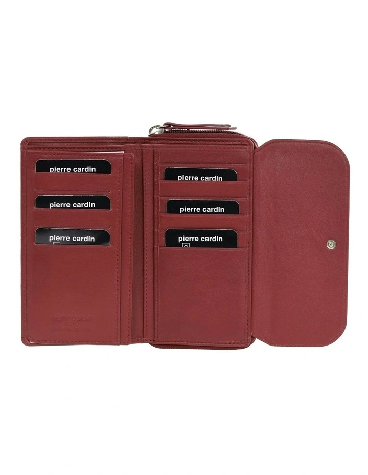 Bi-Fold Tab Wallet in Cherry image 3