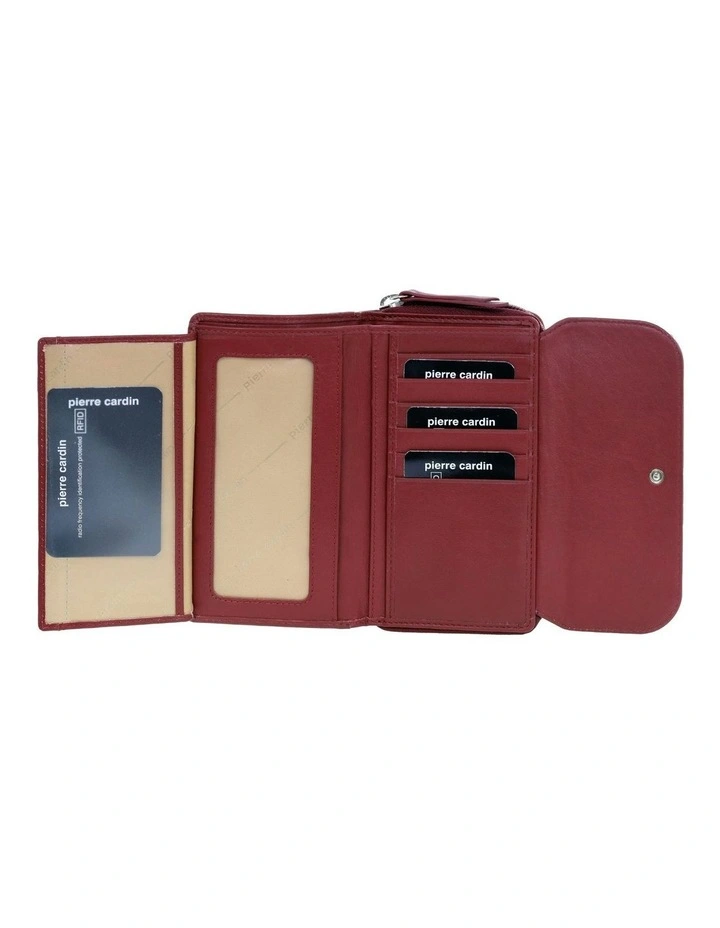 Bi-Fold Tab Wallet in Cherry image 4