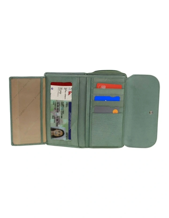 Bi-Fold Tab Wallet in Sage image 4