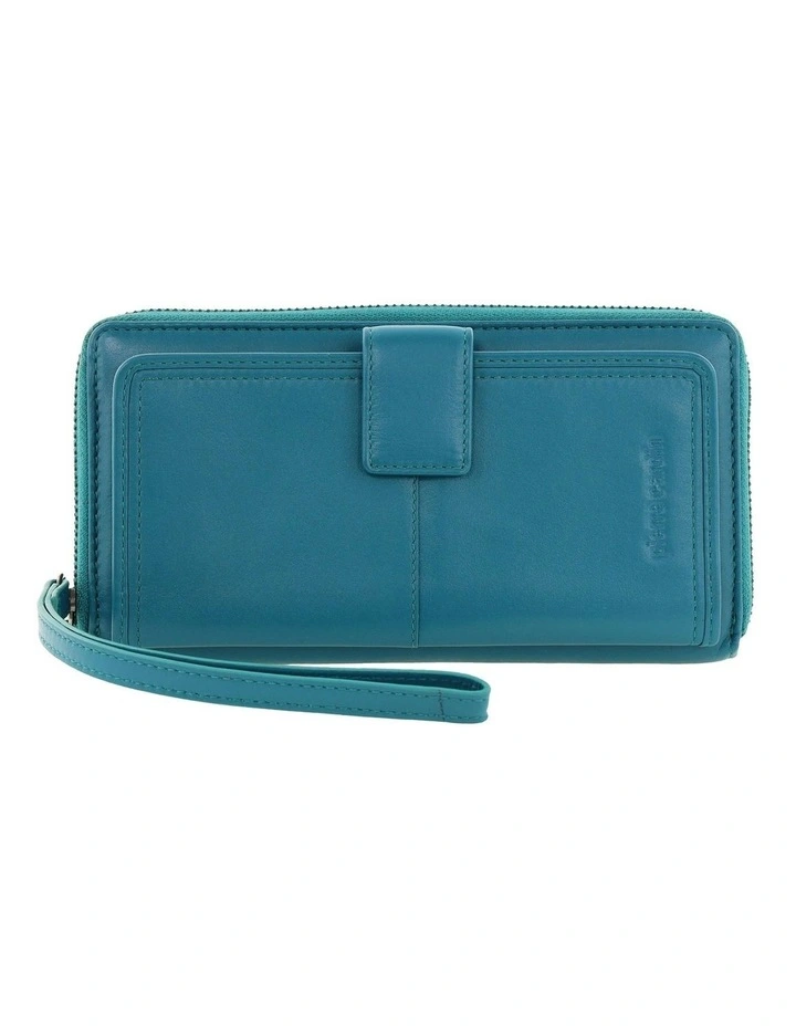 Zip Around Wallet With Wristlet in Turquoise image 1