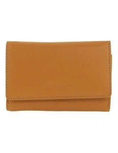 Leather Tri-Fold Wallet in Honey