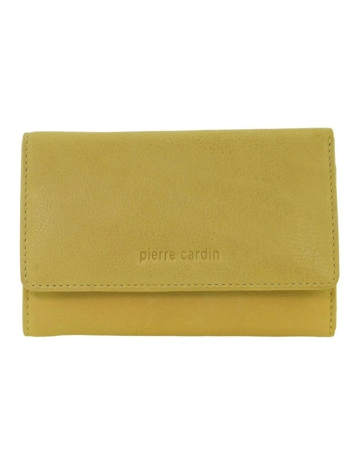 Leather Tri-Fold Wallet in Honey image 1