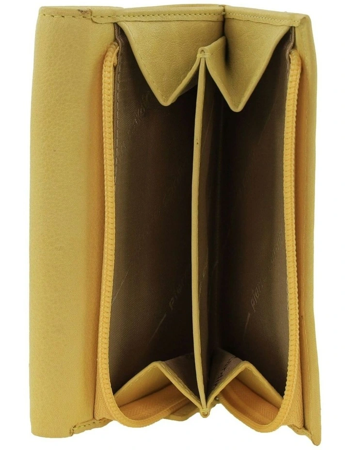 Leather Tri-Fold Wallet in Honey image 2