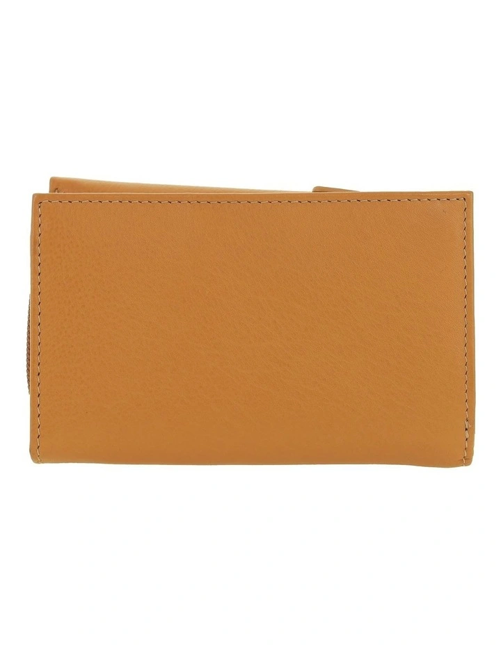 Leather Tri-Fold Wallet in Honey image 4