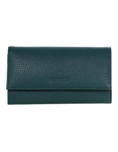 Rustic Leather Wallet in Green