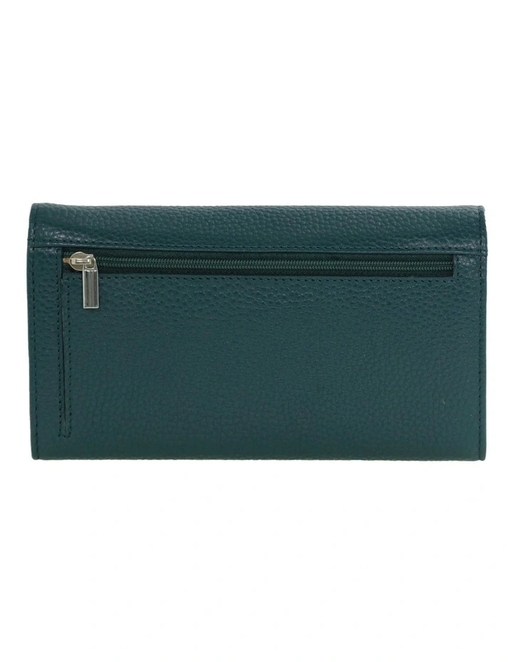 Rustic Leather Wallet in Green image 3