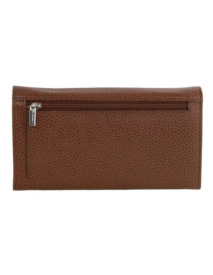 Rustic Leather Wallet in Tan image 3