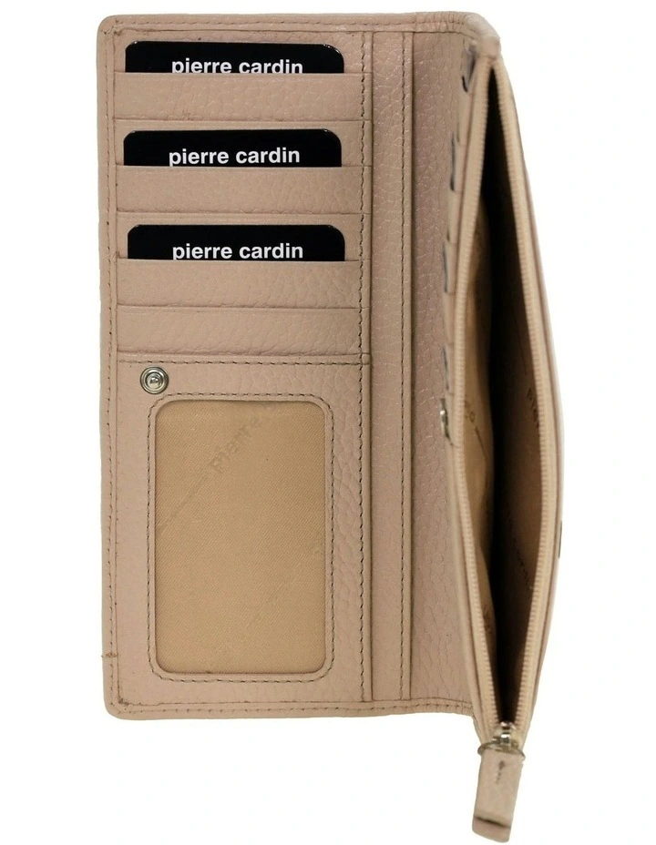 Genuine Leather Bi-Fold Wallet in Blush image 3