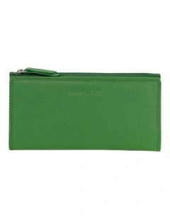 Genuine Leather Bi-Fold Wallet in Green