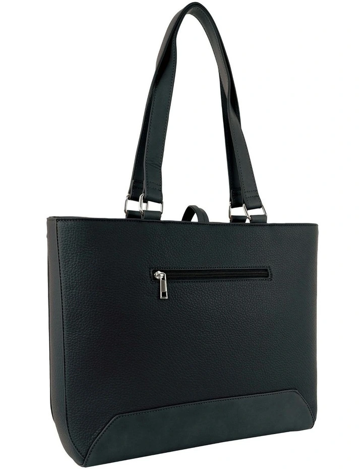 Fashion Laptop Tote Bag in Black image 4