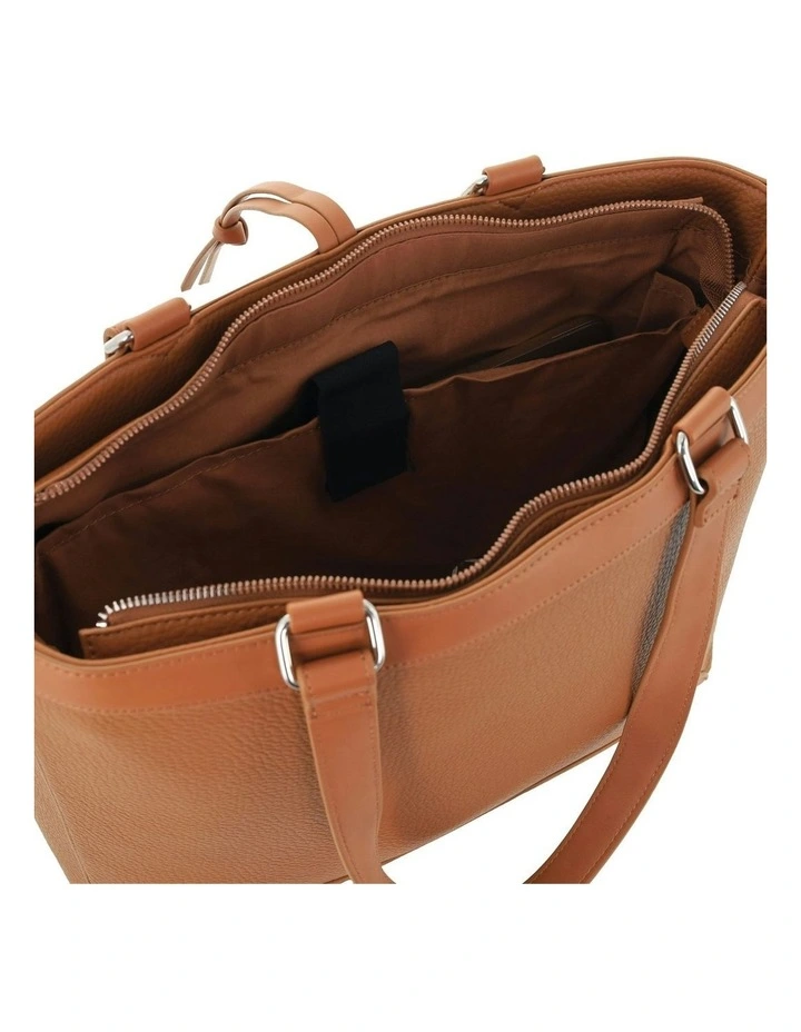 Fashion Laptop Tote Bag in Tan image 2