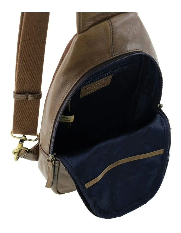 Leather Sling Bag in Oak image 2