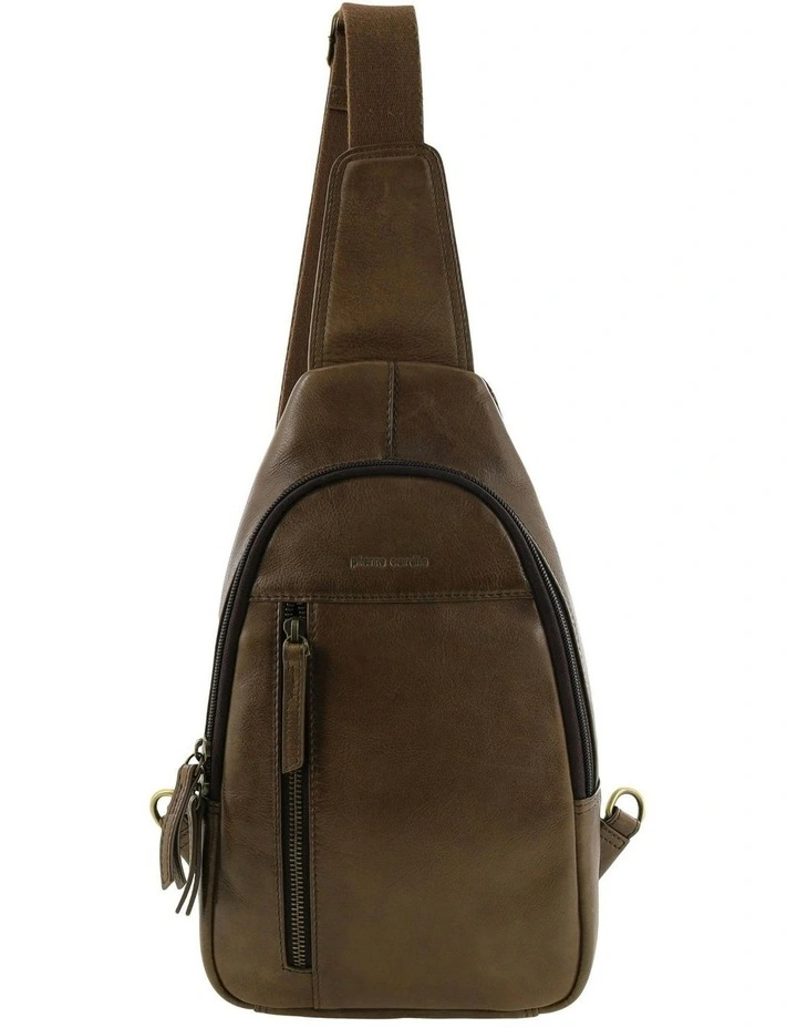 Leather Sling Bag in Oak image 3