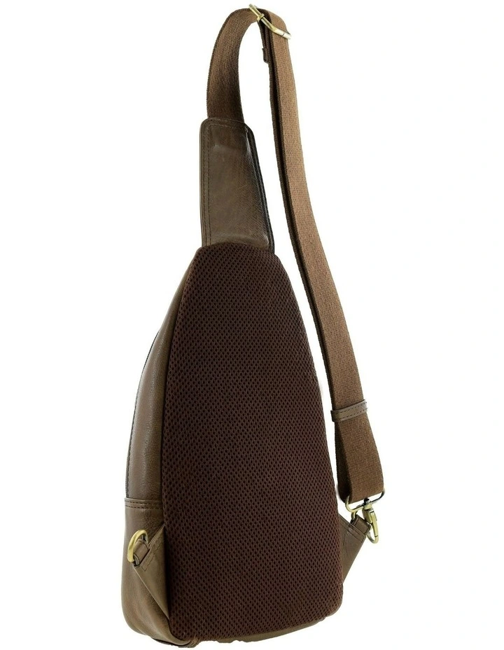 Leather Sling Bag in Oak image 4