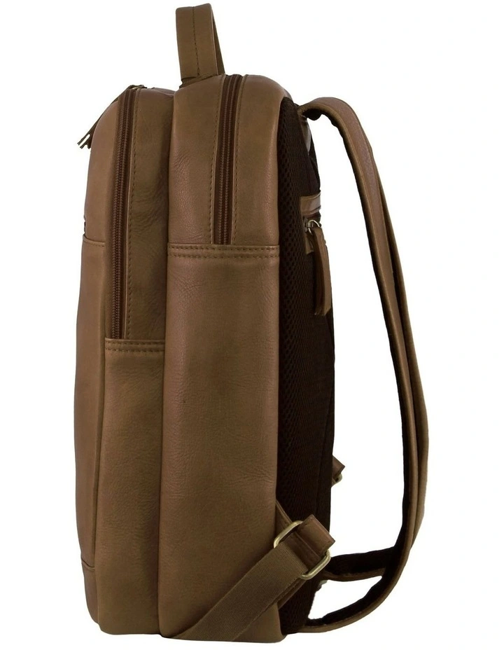 Leather Business/Laptop Backpack in Oak image 2
