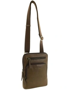 Leather Casual Crossbody Bag in Oak