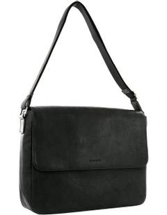 Messenger Leather Bag in Black