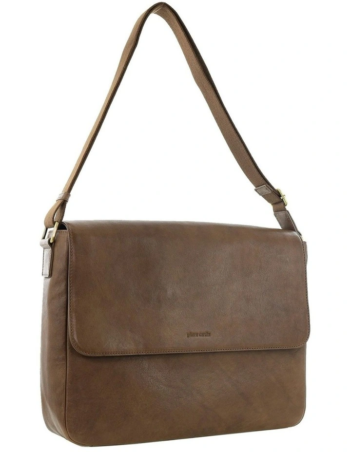 Leather Messenger Bag in Oak image 1