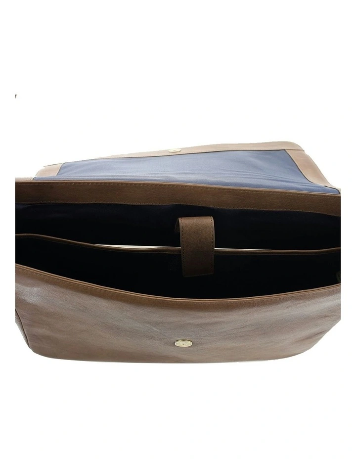 Leather Messenger Bag in Oak image 2